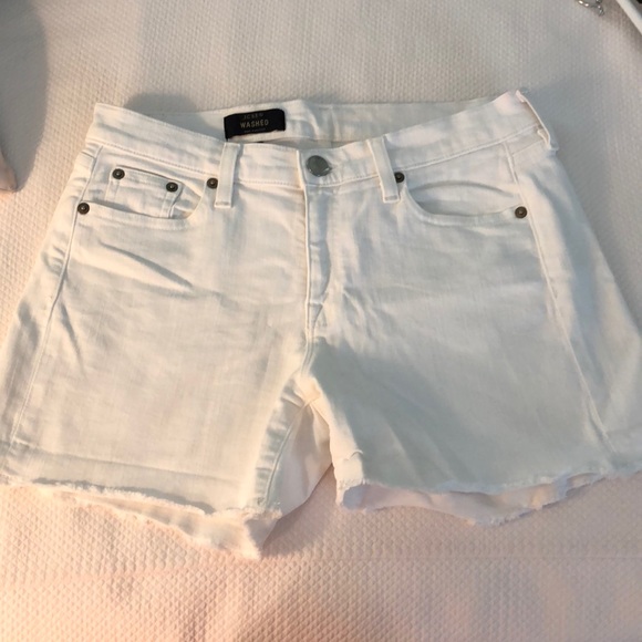 white washed shorts